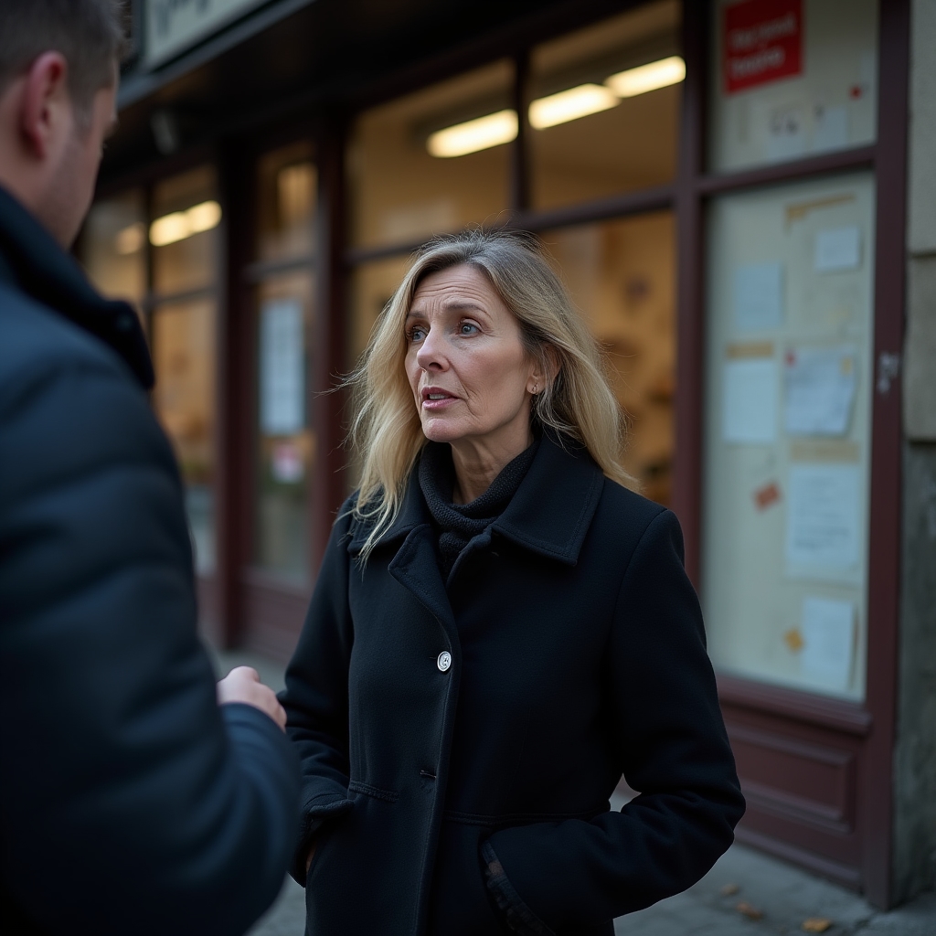 Interview mit einem Projektinitiator vor einem leerstehenden Lokal